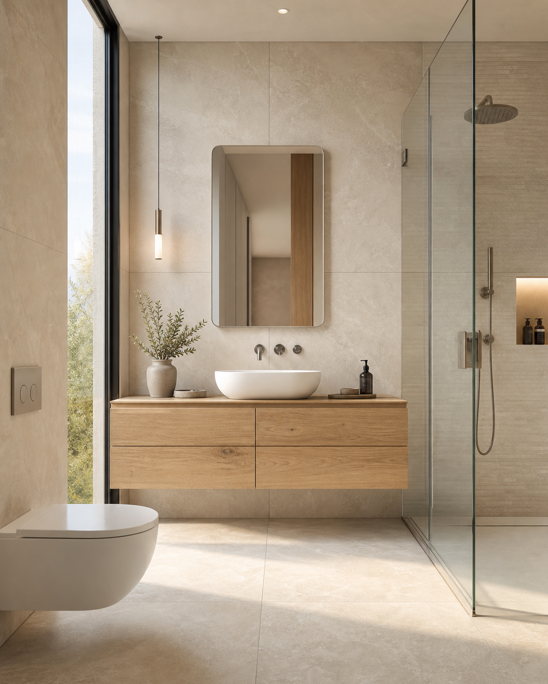 Clean contemporary bathroom